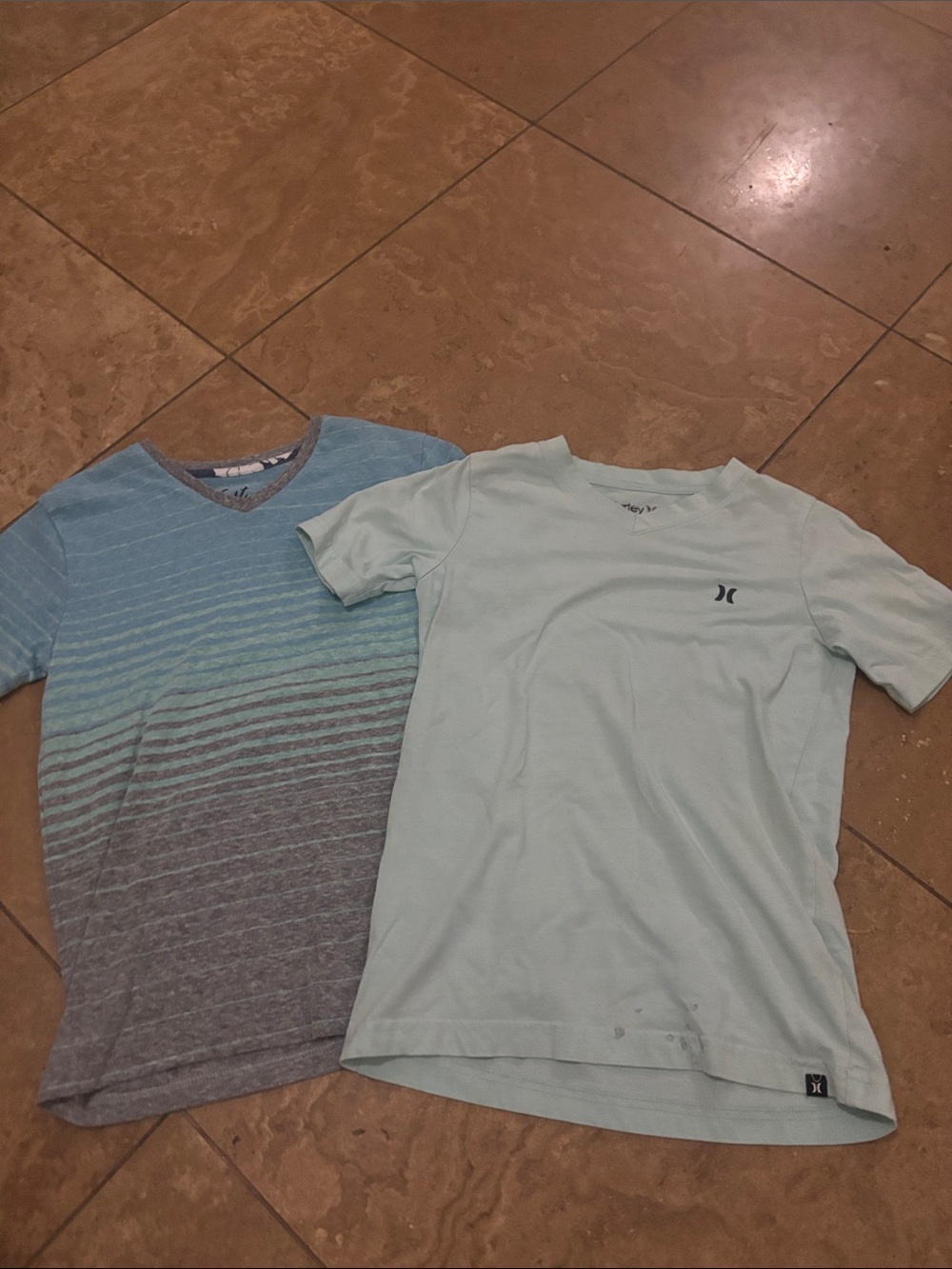 Hurley Light Blue & Heather Gray Gradient Short-Sleeve Tee